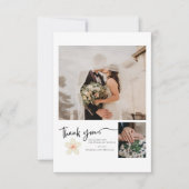 BEIGE PEONY FOTO CHINOISERIE BEDANKKAART (Voorkant)