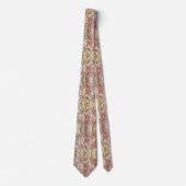 Beige Perzik Botanische Schets Stropdas (Voorkant)
