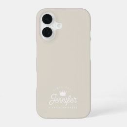 Beige Pilates Princess Trendy Chic iPhone 16 Hoesje