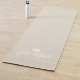 Beige Pilates Prinses Workout Gym Yogamat
