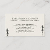 Beige Pine Tree Forest Visitekaartje (Achterkant)