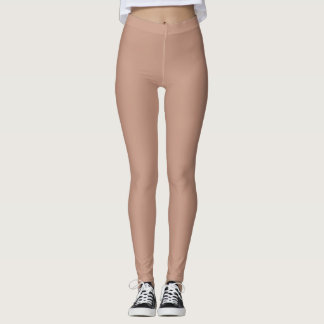 Beige Pink Dance Workout Gym Leggings