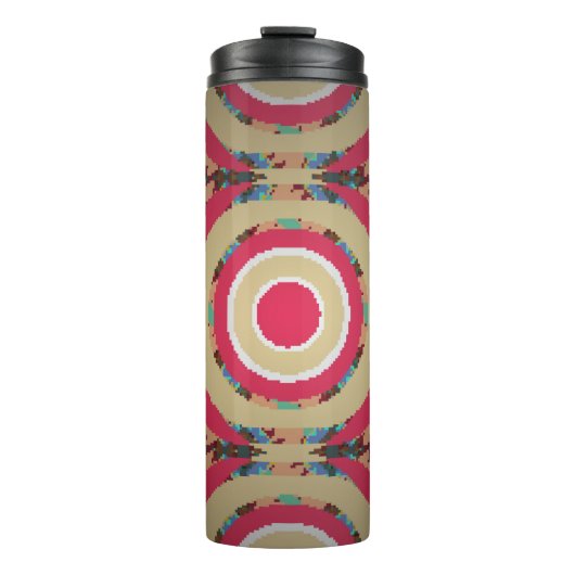 Beige, pink en blue texture. Abstract ornament. H Thermosbeker (Voorkant)