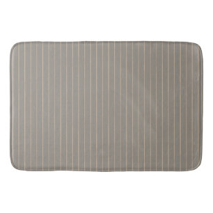 Beige pinstripes badmat