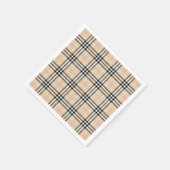  Beige Plaid Tartan Servet (Hoek)