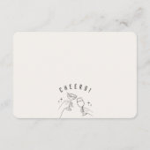 Beige Retro Cocktail Party Détails Invitation Insé (Dos)