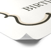 Beige Retro Hart Coquette Cake Verjaardag Welkom Poster (Hoek)