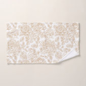 Beige  Roos ventilatorpatroon Bad Handdoek (Handdoek)