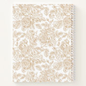 Beige Roos ventilatorpatroon Notitieboek (Achterkant)