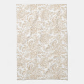 Beige  Roos ventilatorpatroon Theedoek (Verticaal)