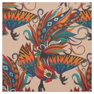 beige roosterinkt stof