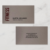 Beige Rouge Fitness Carte de visite moderne (Devant / Derrière)