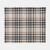 Beige ruit fleece deken (Voorkant (Horizontaal))