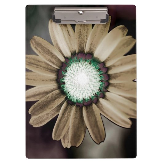 Beige Rustic Daisy Clipboard Klembord (Voorkant)