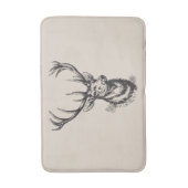 Beige Rustic  Deer Antlers Badmat (Voorkant Verticaal)