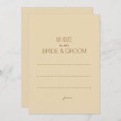 Beige Rustique Mon Conseil À La Balise Couple (Devant / Derrière)