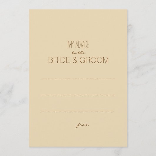 Beige Rustique Mon Conseil À La Balise Couple (Devant)