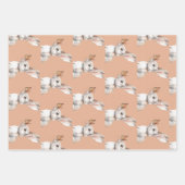 Beige, Sage & Amber Bunny Pasen Inpakpapier Vel (Voorkant 2)