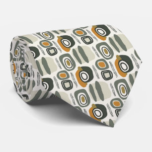 Beige & Sage Groen Eenvoudige Boho Stropdas