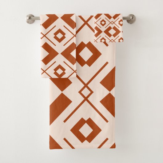 Beige scandinave et orange brûlé géométrique (En situation)