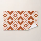 Beige scandinave et orange brûlé géométrique (Serviette à main)