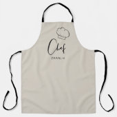 Beige schattig pet en manuscript gepersonaliseerd schort (Voorkant)