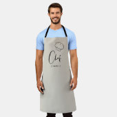 Beige schattig pet en manuscript gepersonaliseerd  schort (Gedragen)