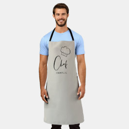 Beige schattig pet en manuscript gepersonaliseerd  schort