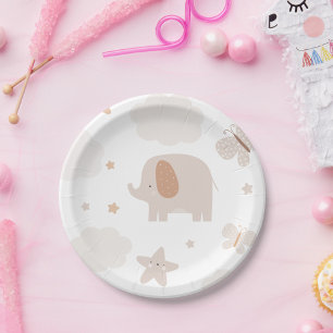 Beige Schattigee olifant Papieren Bordje