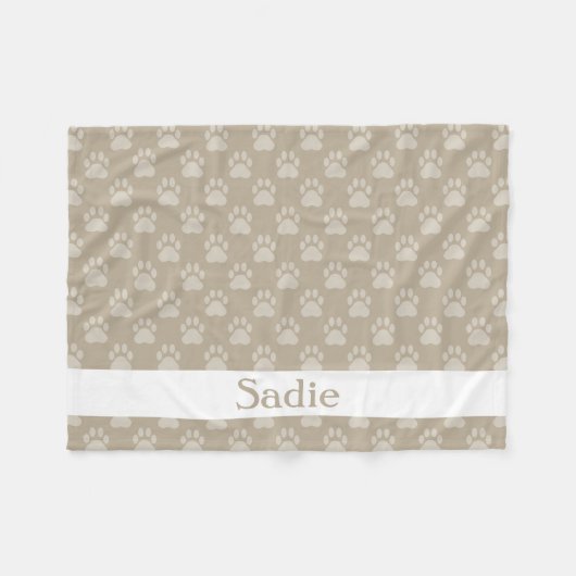 Beige schildert het Patroon van Drukken met douane Fleece Deken (Voorkant (Horizontaal))