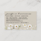 Beige Script Signature Daisy Visitekaartje (Achterkant)