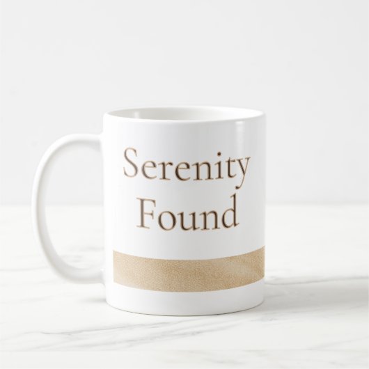 Beige Serenity Band Mug (Gauche)