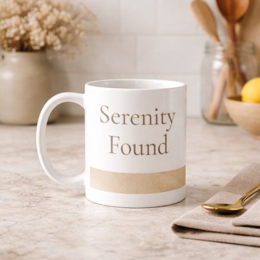 Beige Serenity Band Mug