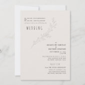 Beige Serenity Beide ouders 2 Uitnodiging van een  (Voorkant)