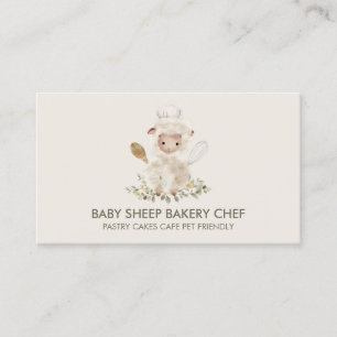 Beige Sheep Chef Bakery Visitekaartje