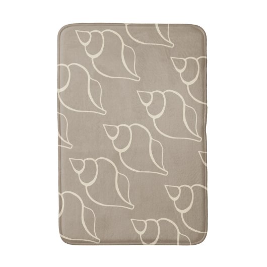 Beige Shells Bath Mat (Voorkant Verticaal)