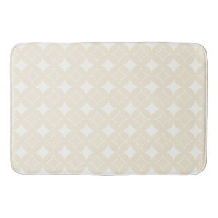 Beige shippo-patroon badmat