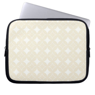 Beige shippo-patroon laptop sleeve