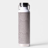Beige Snakeskin Pattern Water Bottle Waterfles (Voorkant)