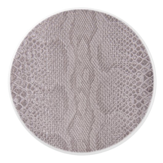 Beige Snakeskin Print Ceramic Knob Keramische Knop (Voorkant)