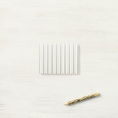 Beige snoepjes strepen post-it® notes (Op bureau)