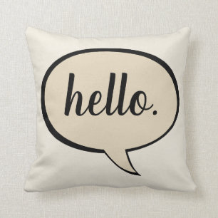 Beige Speech Bubble Kussen