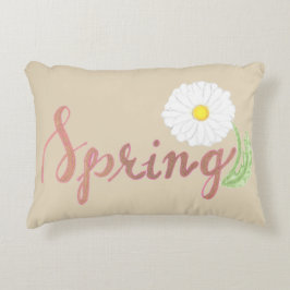 Beige Spring Pillow Accent Kussen