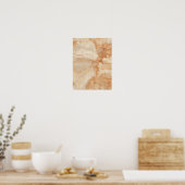 Beige steen textuur poster (Keuken)