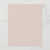 Beige stoffige blauwe bloemen bruiloft uitnodiging (Achterkant)