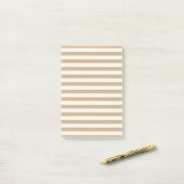 Beige Streep Notities  Post-it® Notes (Op bureau)