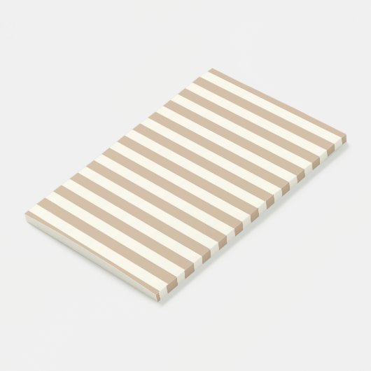 Beige Streep Notities Post-it® Notes (Schuin)