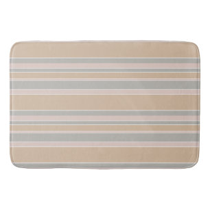 Beige strepen badmat