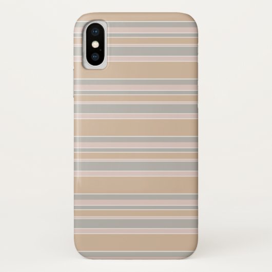 Beige strepen Case-Mate iPhone case (Achterkant)