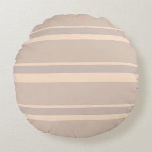 Beige Strepen Rond Kussen
